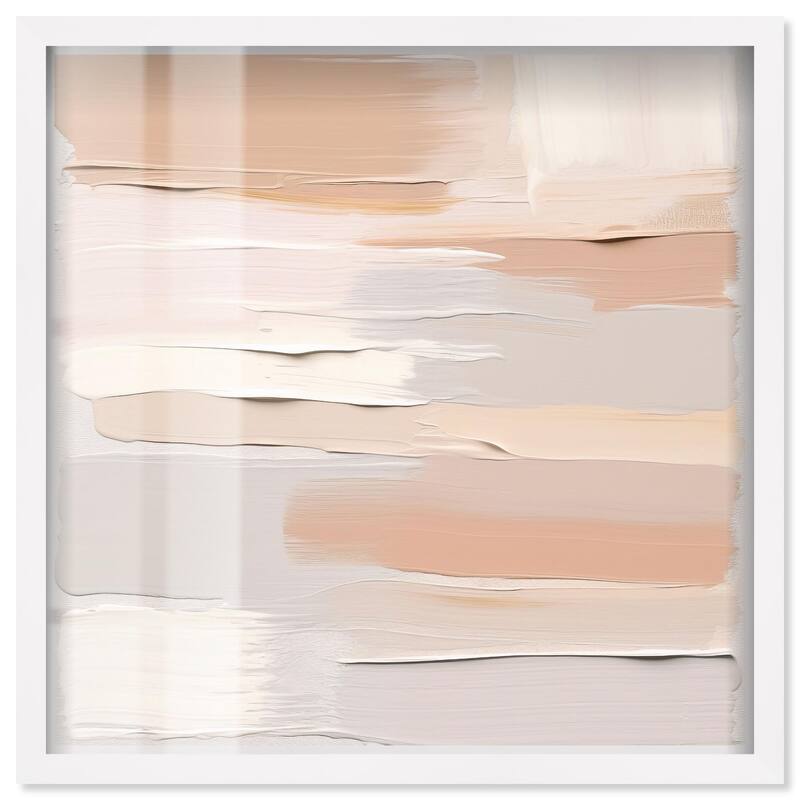 Roseate Cream Tones I Shadowbox by Art Remedy - White - 12" x 12"