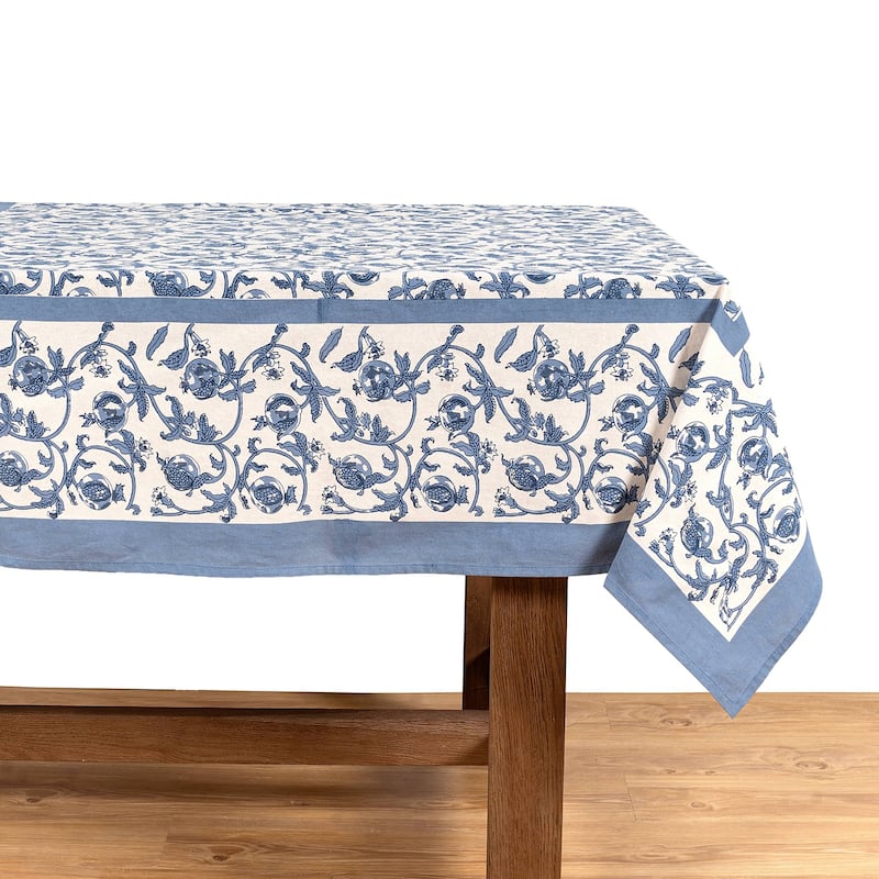 Couleur Nature Granada Tablecloth - Cornflower Blue - 59" x 86"