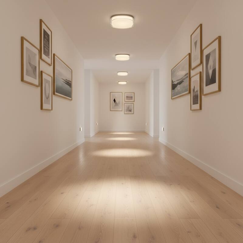 12-inch Flush Mount Integrated LED Light Dimmable 3 Color Temperatures Acrylic Diffuser