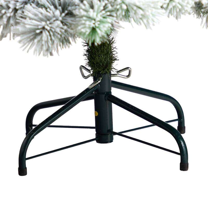 5Ft Artificial Christmas Tree with Lights - Retro Pine Holiday Decor, Bendable Branches - Green - 60
