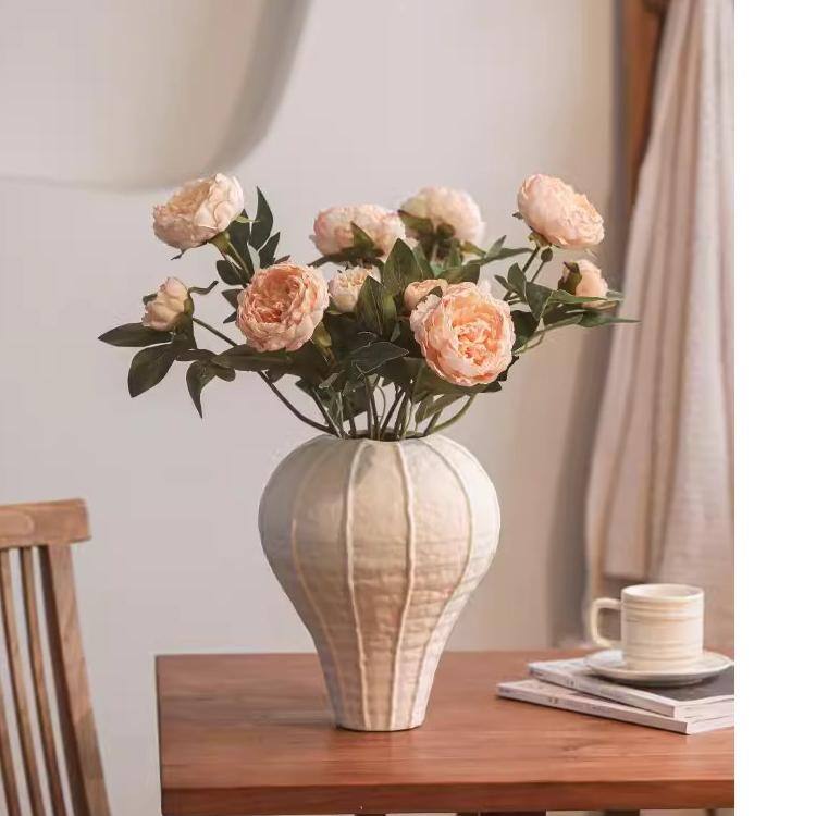 RusticReach Artificial Sophia 2-Head Peony Stem 20.8" Tall