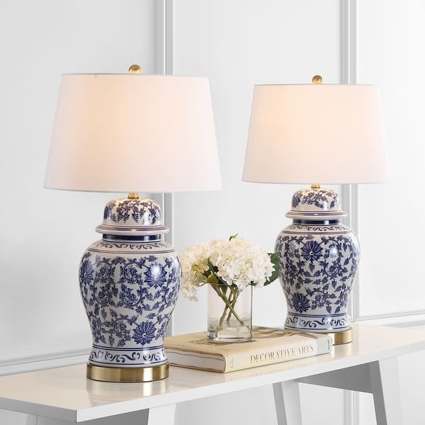 SAFAVIEH Lighting 30" Arwen LED Table Lamp (Set of 2) - 17"x17"x30.5"