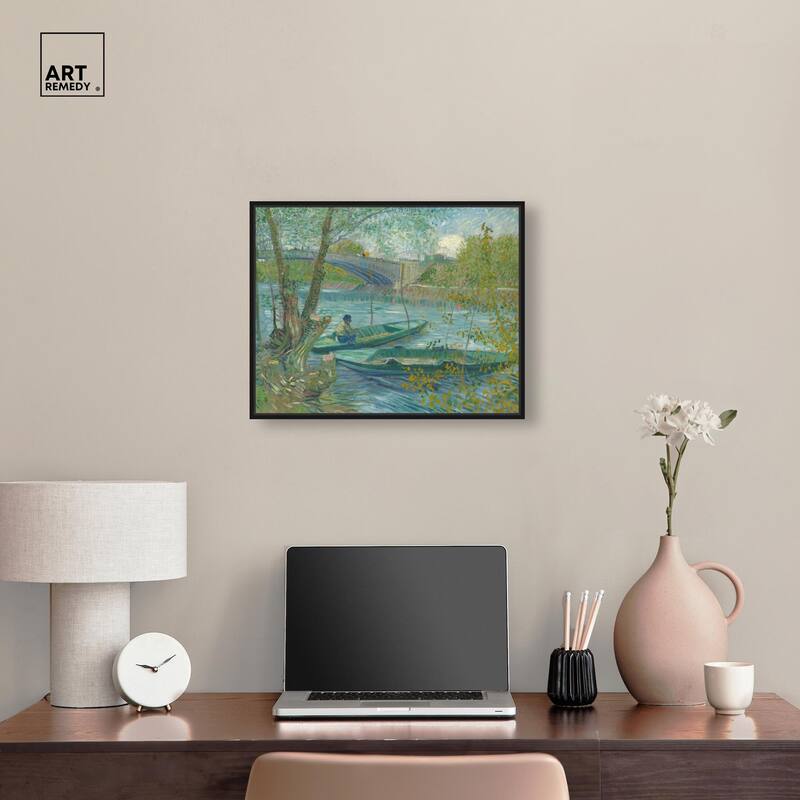 Fishing in Spring Canvas by Art Remedy