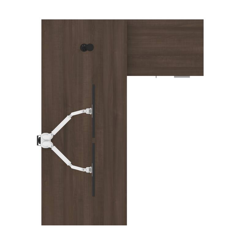 BESTAR Equinox 72W L-Shaped Desk with Monitor Arms