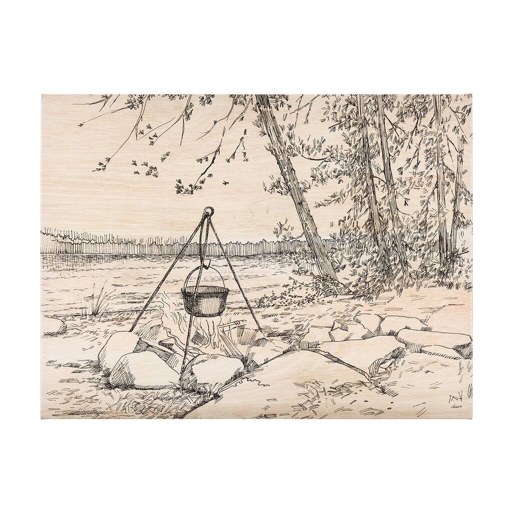 Fireside II (24 x 32) Canvas Art Print