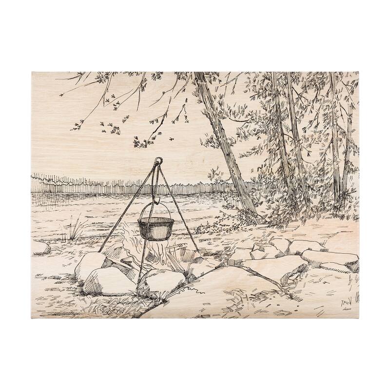 Fireside II (36 x 48) Canvas Art Print - Large