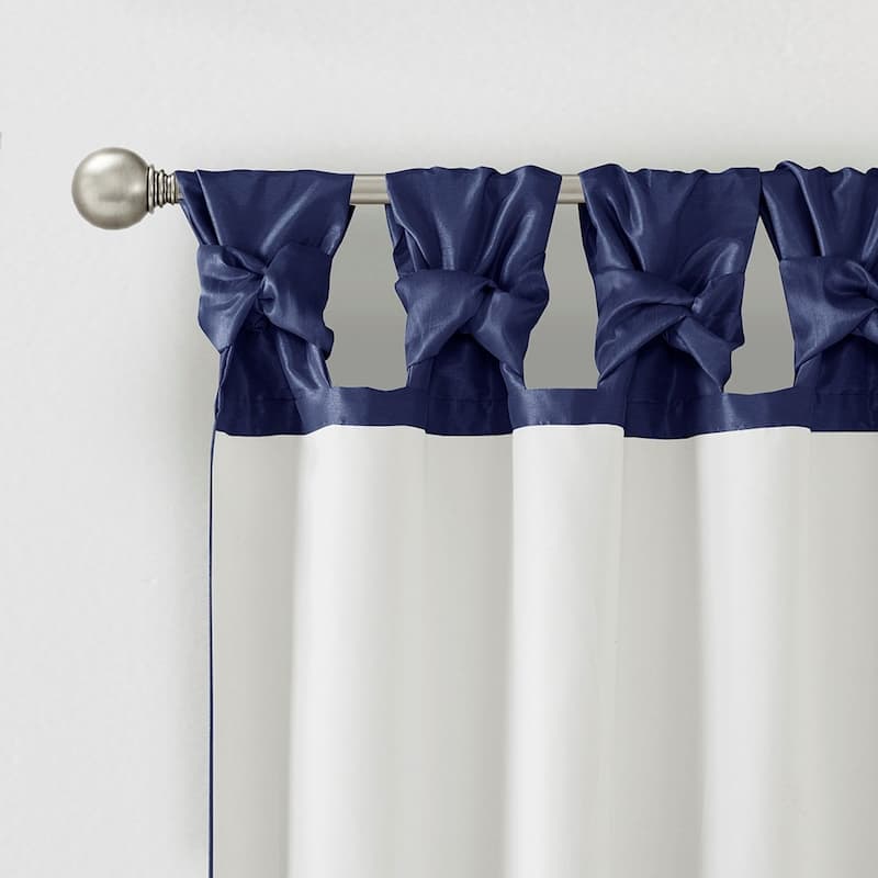 Twist Tab Lined Window Curtain Panel 50x108"