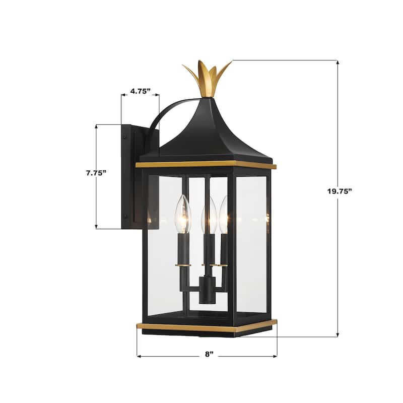 Crystorama Lighting Group SIM-801 Simpson 3 Light 20" Tall Outdoor