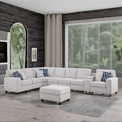 Sectional Sofa with Ottoman
