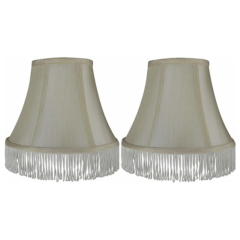 7" Silk Bell Lamp Shade - Set of 2 - Cream, White