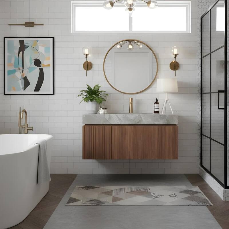 Floating Bathroom Vanity with 1 Pre-drilled Faucet Holes