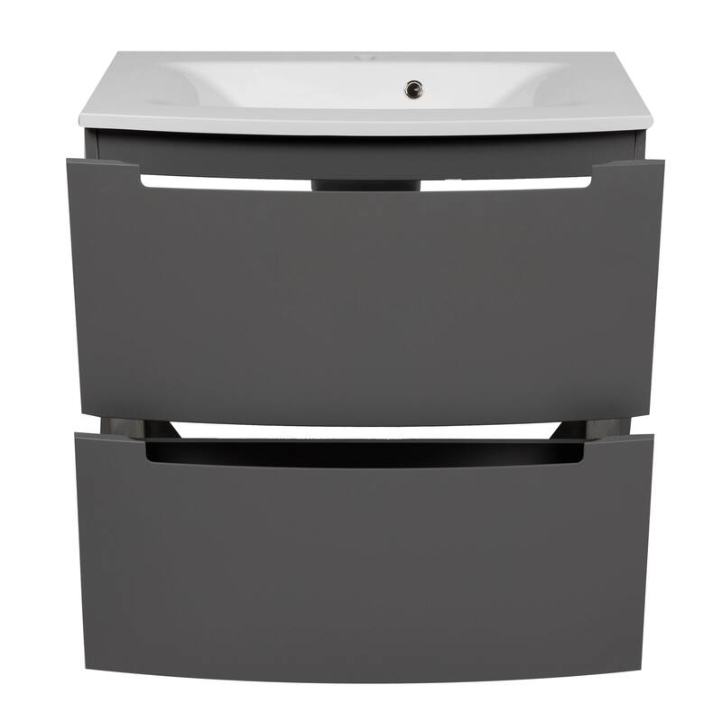 Modern Free standing Bathroom Vanity with Washbasin | Delux Collection with Mirror