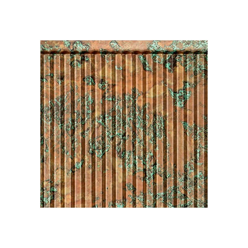 FASÄDE Rib Decorative Vinyl Backsplash Panel - 6x6 Inch Sample - Copper Fantasy
