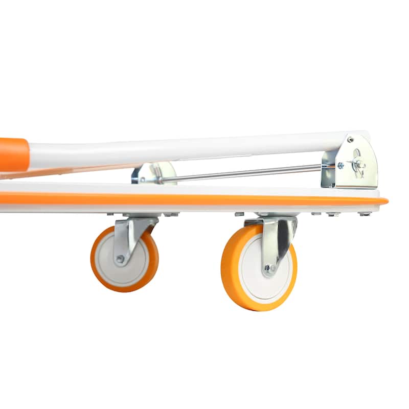 Platform Hand Truck Large Foldable Dolly Cart 360 Degree Swivel Wheels - Weight Capacity:660lbs