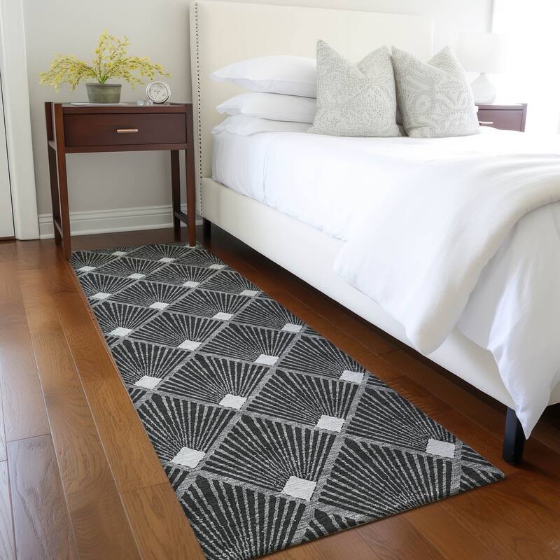 Machine Washable Indoor/ Outdoor Chantille Modern Shells Rug