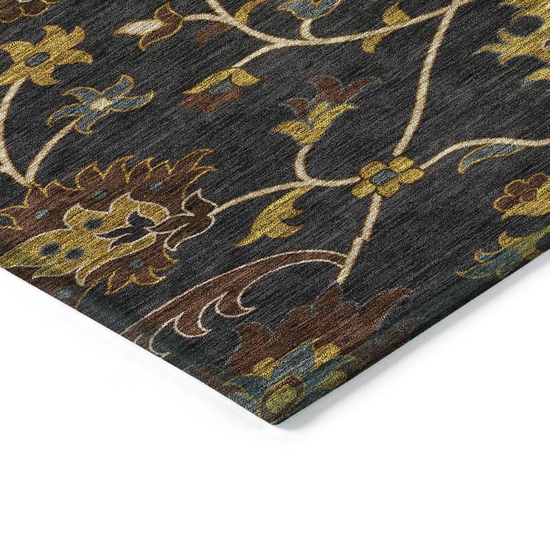 Machine Washable Indoor/ Outdoor Traditional Luna Chantille Rug