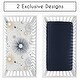 preview thumbnail 2 of 4, Sweet Jojo Designs Star and Moon Boy, Girl, Unisex/Gender Neutral 2 Pack Fitted Crib Sheets - Solid Blue & Celestial, Sky, Stars