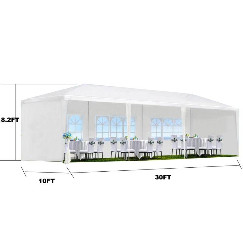 Anmytek Outdoor Gazebo Wedding Party Tent with 6 Removable Sidewalls - Garden Event Canopy Marquee