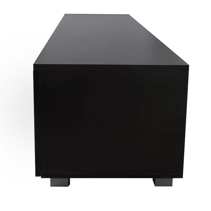 63" Modern TV Stand with Open Shelves & Cabinets for TVs Up to 70"