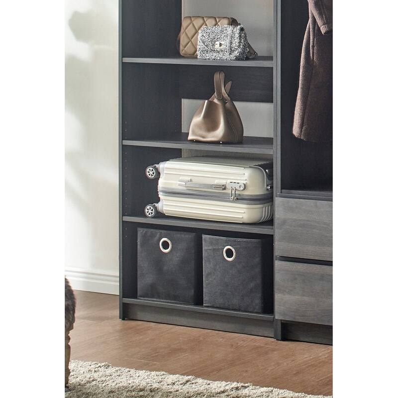 Prosper Gray Freestanding Walk in Wood Closet System