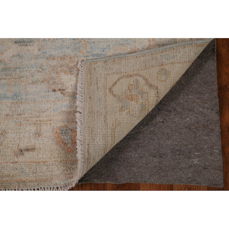 Hand-knotted Oushak Turkish Rug Oriental Floral Wool Carpet - 3'11"x 5'10"