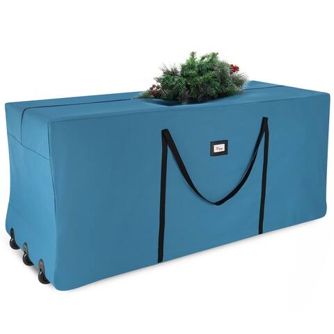 Hearth & Harbor Premium Rolling Christmas Tree Storage Bag - 60"x25"x20"