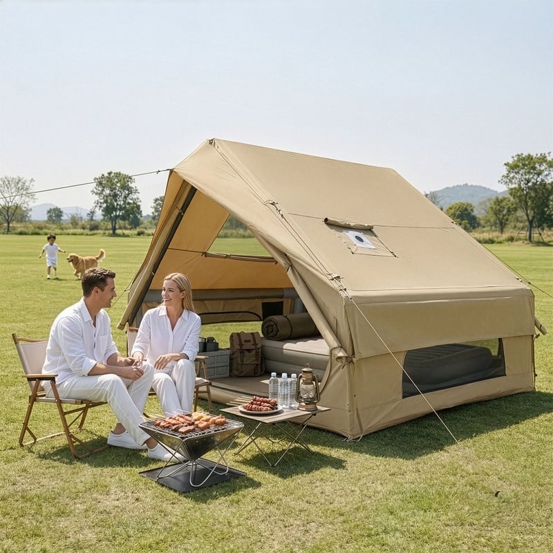 Inflatable Tent for Camping,3-5 Person Capacity, UV-Resistant and Waterproof