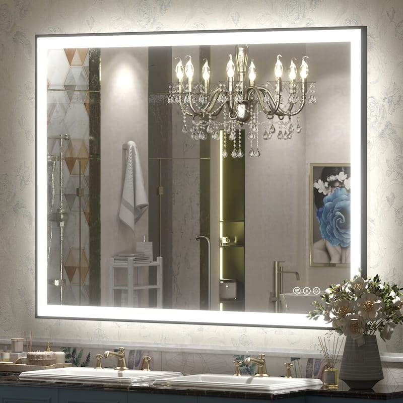 UL Certified Front & Back LED Anti-Fog Tempered Glass Framed Bathroom/Vanity Mirror 3-Year Warranty