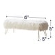 preview thumbnail 13 of 22, Silver Orchid Nilsson Contemporary Modern Faux Fur Long Bench Ottoman