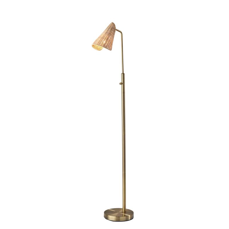 Cove Floor Lamp - Antique Brass