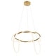 preview thumbnail 10 of 24, Nuvola 25" Contemporary Minimalist 360 Adjustable Silicone Neon Rope Dimmable Integrated LED Chandelier, by JONATHAN Y