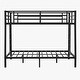 preview thumbnail 6 of 7, Black Full XL over Queen Size Metal Bunk Bed with Fence, Ladder, Space-Saving and Noise Reduced for Teens and Adults
