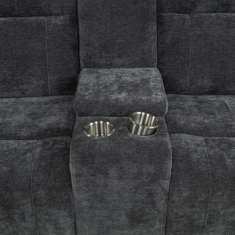 Kennett Chenille Upholstered Power Reclining Loveseat