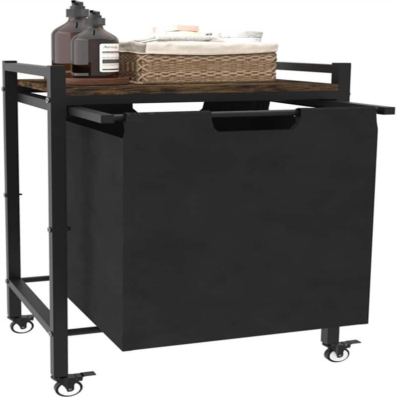 Laundry Hamper with Wheels - 16.5"L x 13"W x 31"H