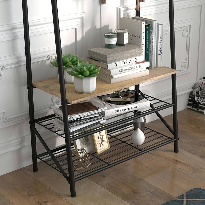 Hall Tree Coat Rack with Shoe Bench for Entryway