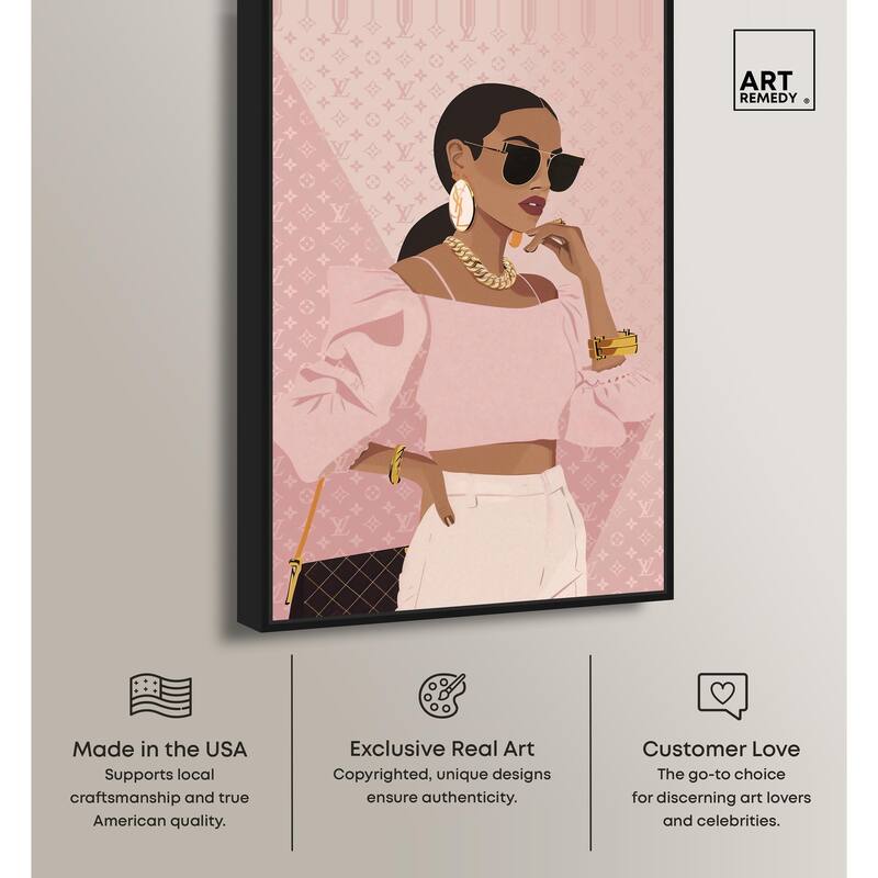 Simple Pink Look Canvas by Art Remedy