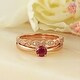 preview thumbnail 3 of 12, Auriya 14k Gold 1/2ctw Vintage Solitaire Ruby Engagement Ring Set 1/6ctw