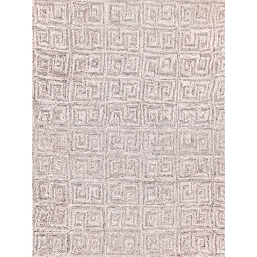 EXQUISITE RUGS Caprice Hand-tufted New Zealand Wool Pink/Ivory Area Rug.