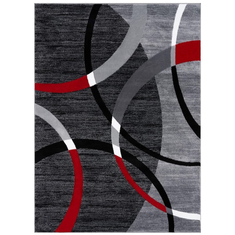 Luxe Weavers Gray Modern Geometric Area Rug - 8' x 11'