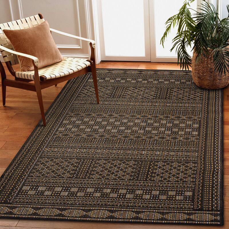 Liora Manne Avena Panel Stripe Indoor/Outdoor Rug