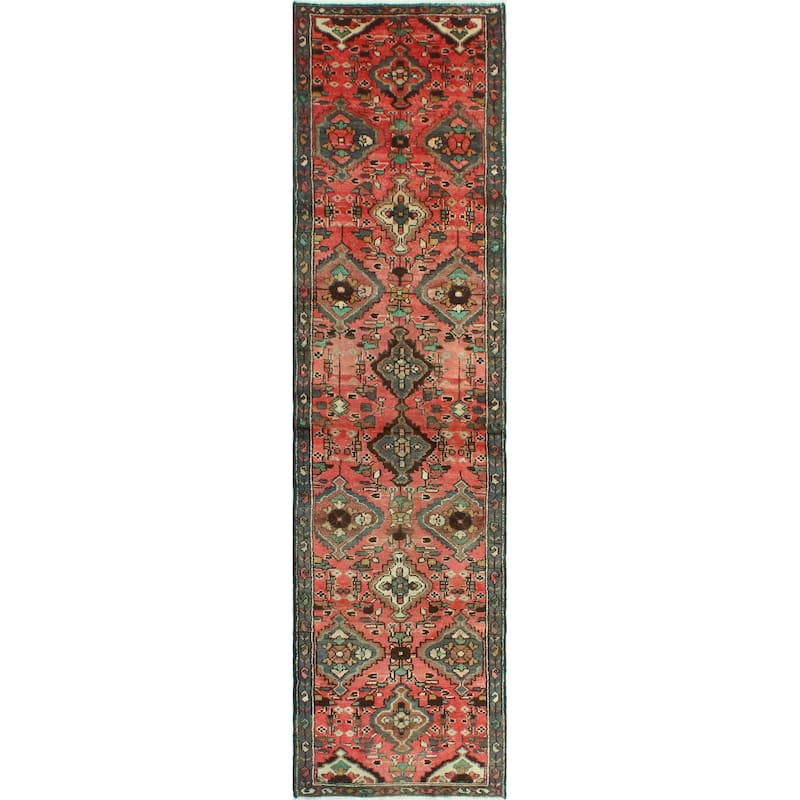 Fine Vintage Distressed Abam Rust/Grey Runner - 2'5" x 9'2"