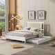 preview thumbnail 5 of 23, Queen Size Wooden Rattan Platform Bed, with 2 Big Drawers, T Size Trundle