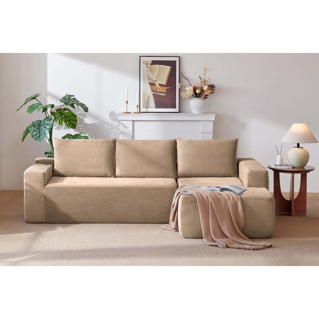 105" Cloud Sectional Couch with L-Shape Chaise,Modern Modular Sofa with Deep Seat, Upholstered Couches for Living Room