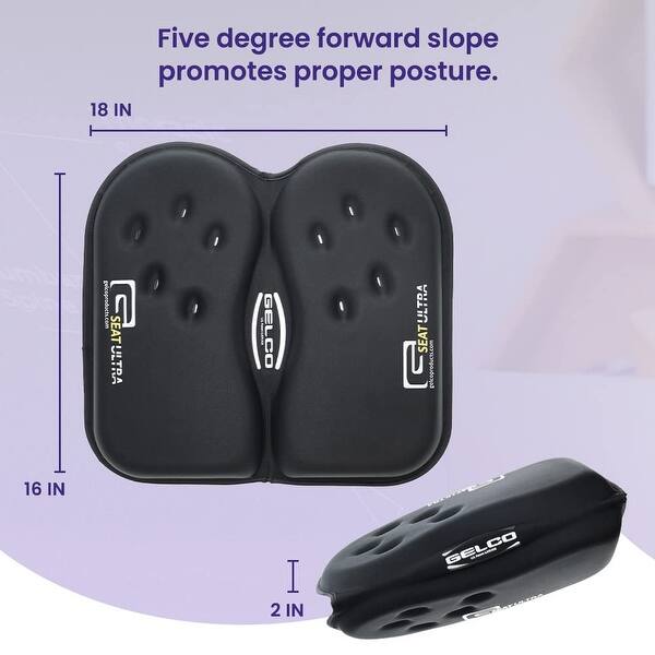 Ultra Orthopedic Gel and Foam Seat Cushion for Coccyx, Back, Tailbone