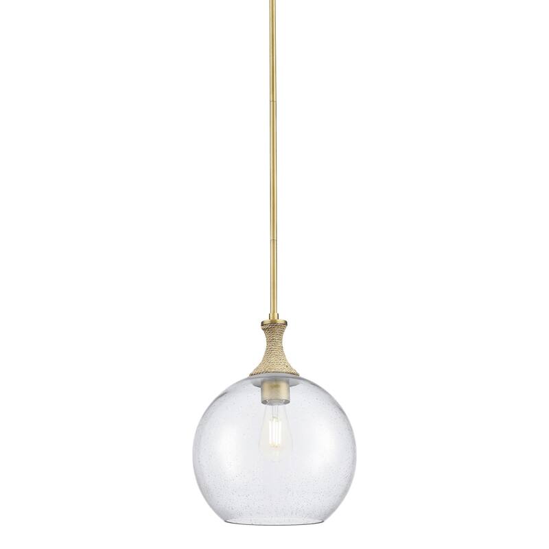 Innovations Lighting 415-1SR-15-12 Astor Pendant Astor 12" Wide - Brushed Brass / Seedy