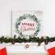 preview thumbnail 9 of 8, Merry Christmas Wreath-Premium Gallery Wrapped Canvas - Ready to Hang - Multi-Color