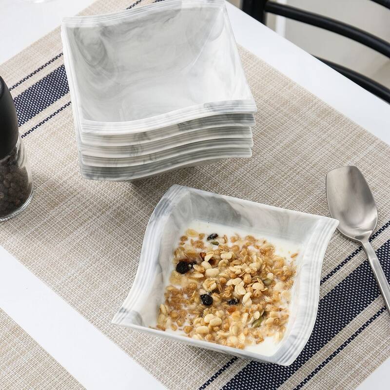 MALACASA Flora Porcelain 6-Piece 15 Oz. Cereal Bowl