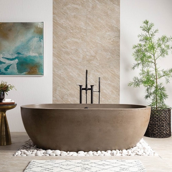 slide 2 of 146, Avalon NativeStone Freestanding Soaking Tub 72" - Earth