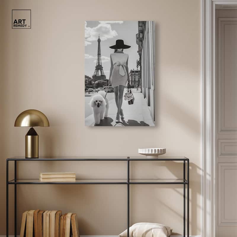 Poodle Paris Canvas by Art Remedy, Gallery Wrapped