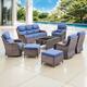 Option Brown Wicker / Blue Cusion